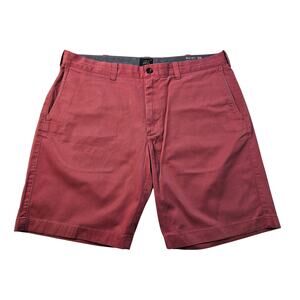 J crew stretch pink coral shorts 35 x 9" inseam EUC casual chino everyday mens
